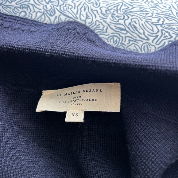 Sezane Betty Cardigan XS Navy Crochet - Picture 5 of 5